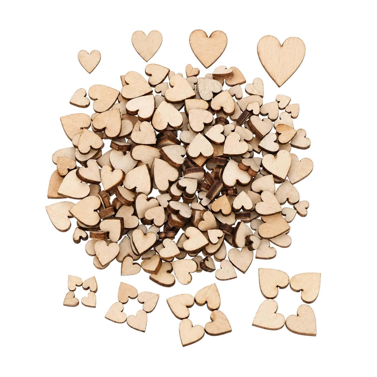 Wooden Numbers Alphabet Letters Hearts DIY Craft Wood Lettering