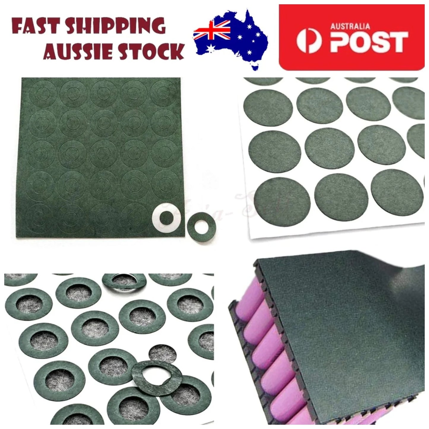 0.2M/18/20Pcs 18650 1S Barley Paper Li-Ion Battery Insulation Gasket For Pack Pad Other -