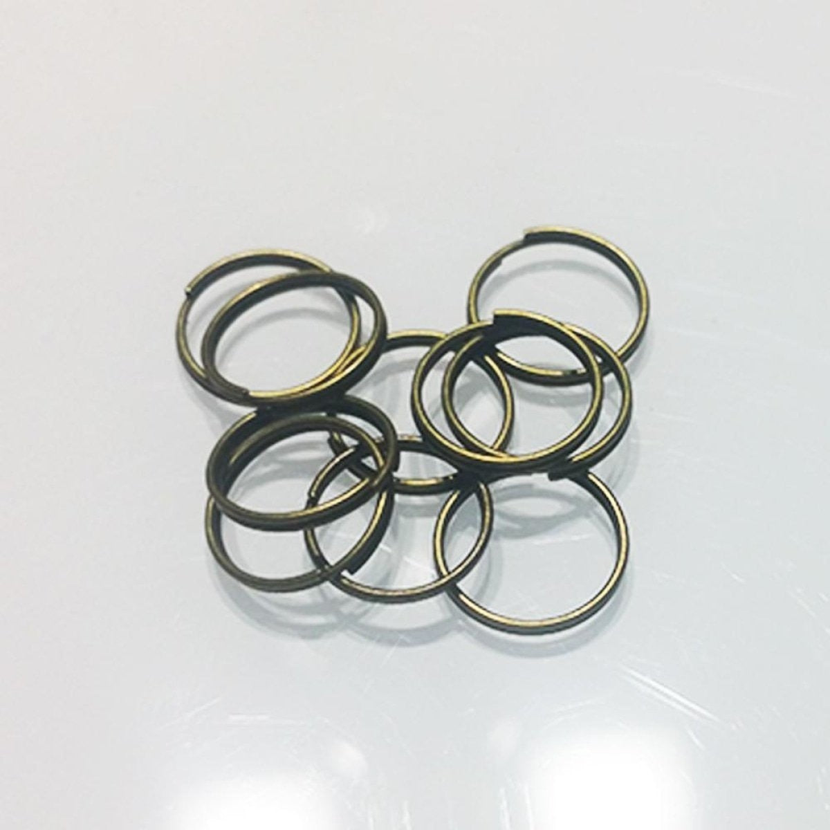 10X 10Mm Bronze Split Key Rings Small Keyrings Double Loop Fashion Single