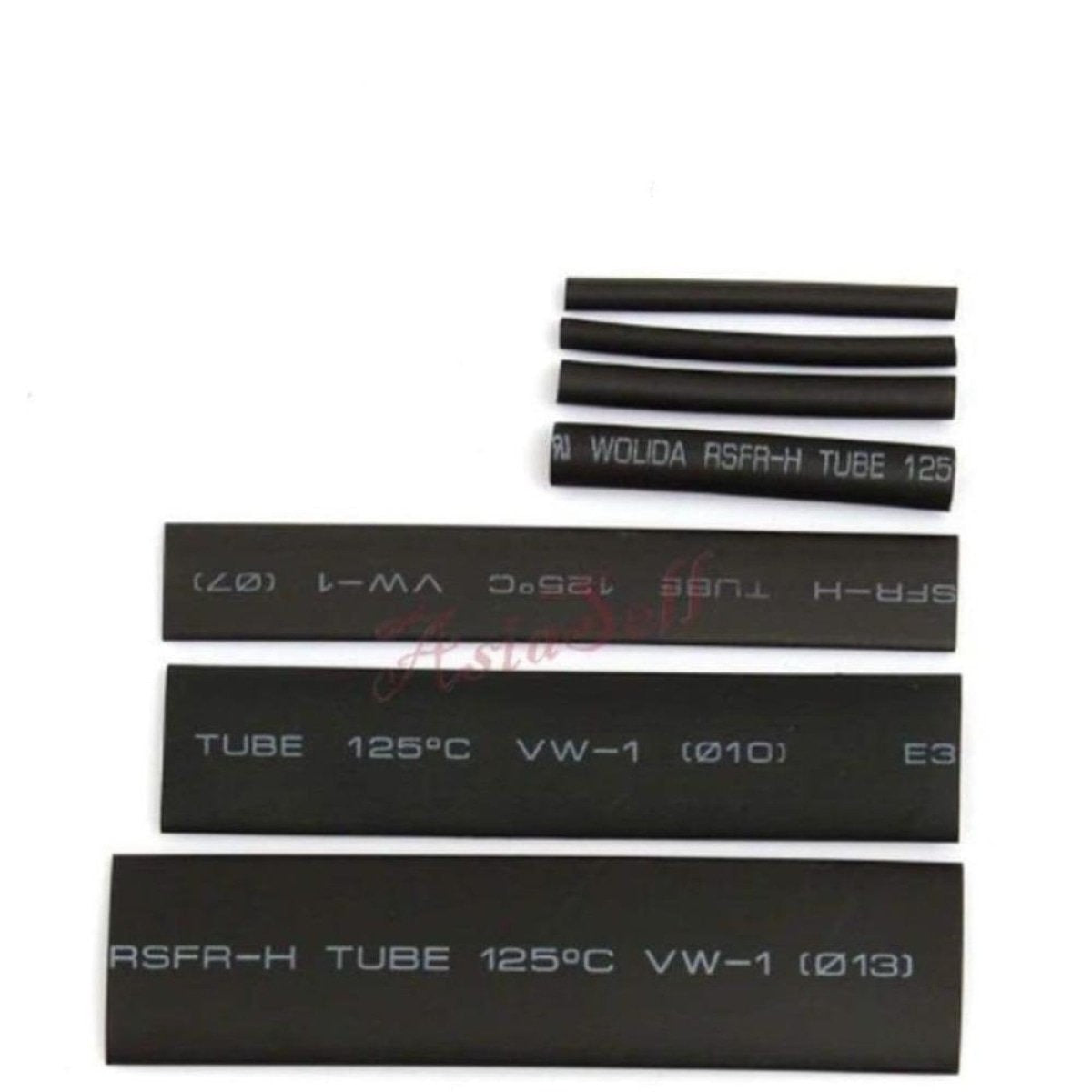 127Pcs Black Heatshrink Kit 2Mm-13Mm 2:1 Flat Heat Shrink Tube Cable Sleeves