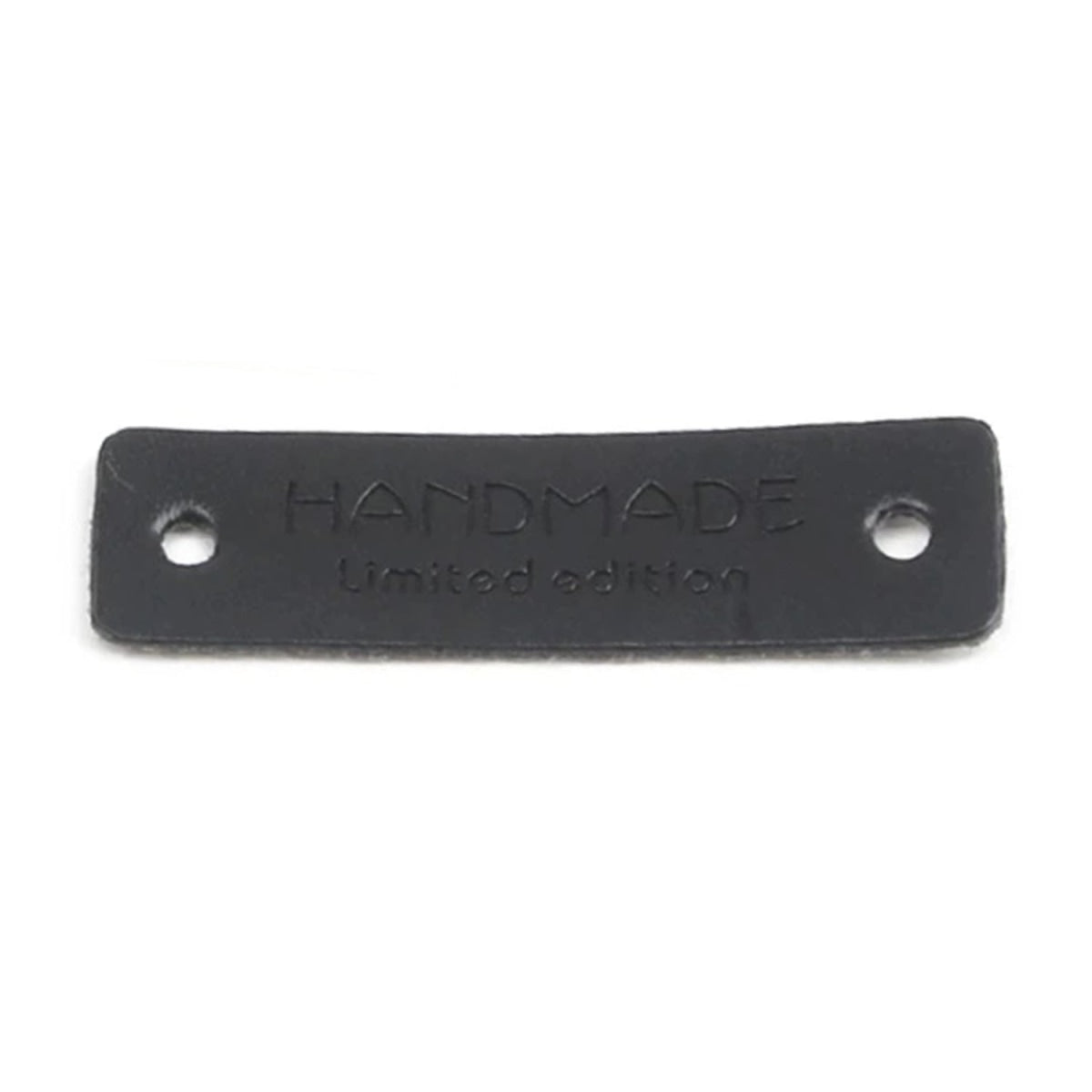 12X Sewing Tags Clothing Labels Faux Leather Handmade Limited Edition Bags Diy Black Accessories