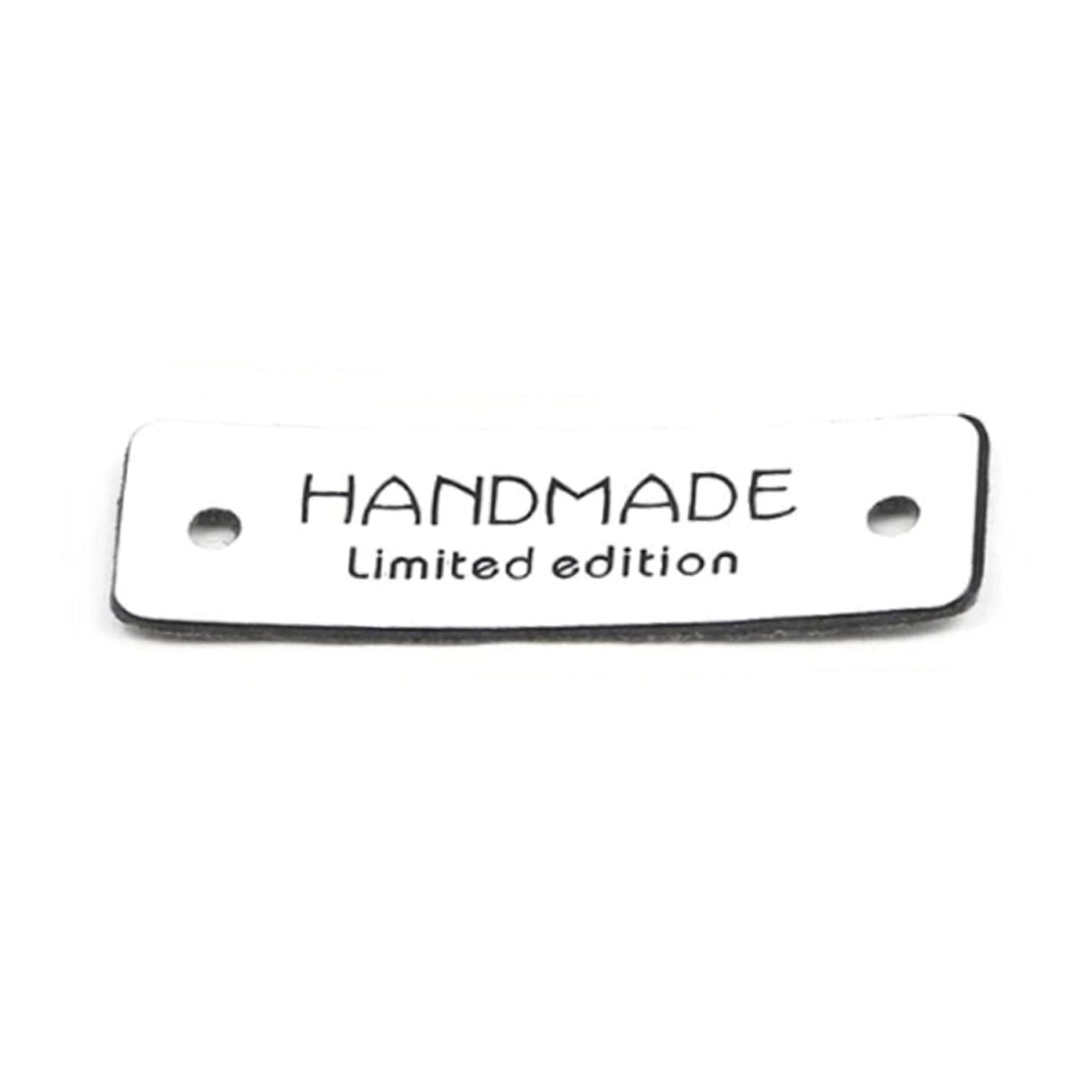 12X Sewing Tags Clothing Labels Faux Leather Handmade Limited Edition Bags Diy White Accessories