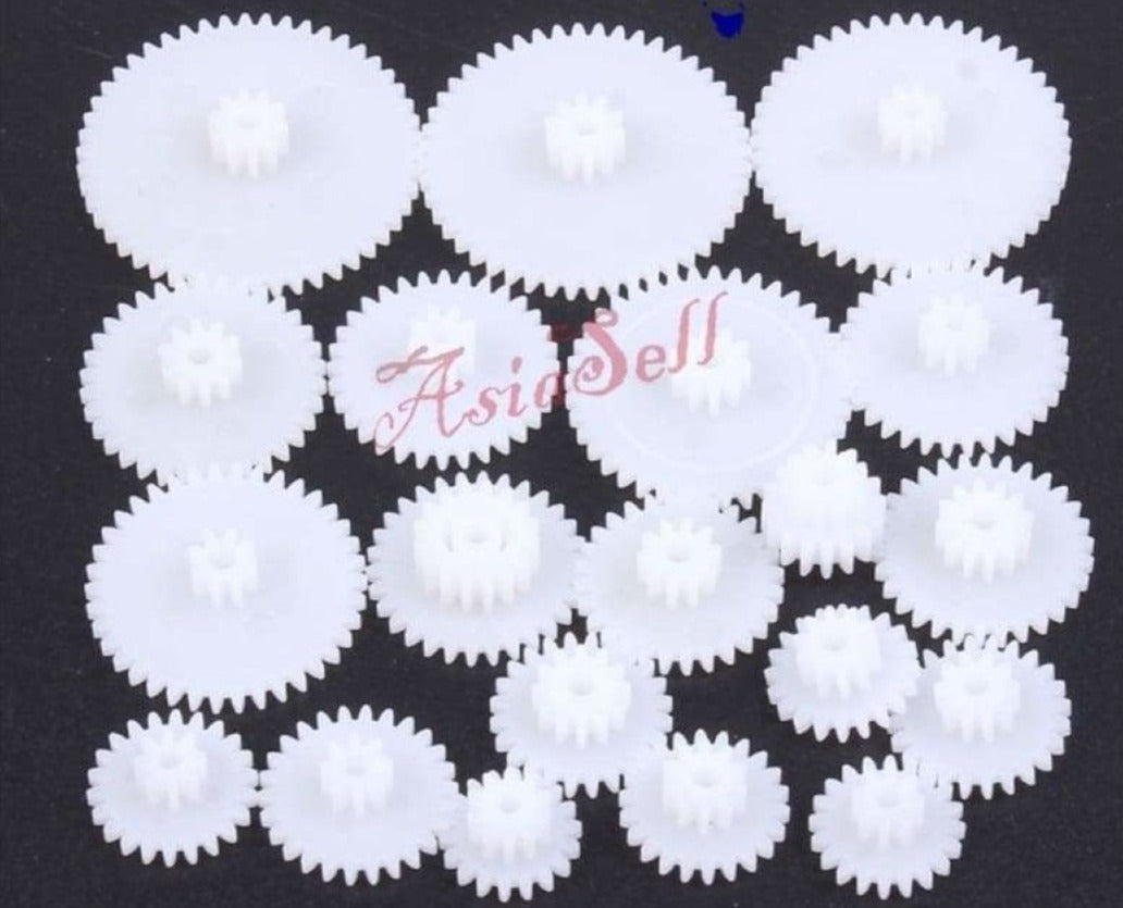 19 Sizes Double Layer Plastic Gears Robot DIY Reduction Gear Motor 16T-50T Teeth | Asia Sell