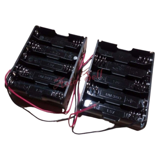 1Pcs 10Xaa Double Sided Battery Holder 10X1.5V 15V Box Case Wired Wires Holders