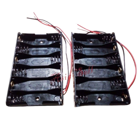 1Pcs 6Xaa Battery Holder 6X1.5V 9V Box Case Wired Wires 6 X 1.5V Aa Holders
