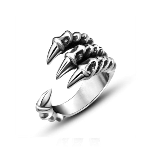 1Pcs Dragon Claw Ring Alloy Adjustable Size Silver Colour Jewellery Rings