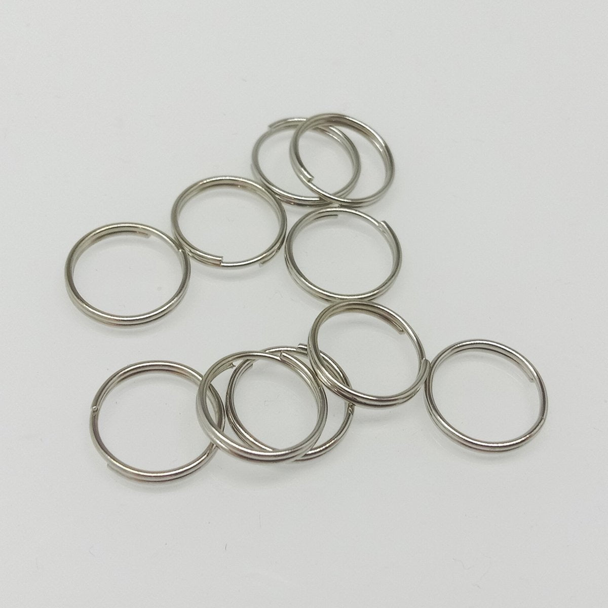 200X 6Mm Rhodium Split Key Rings Small Keyrings Keys Double Loops Fashion