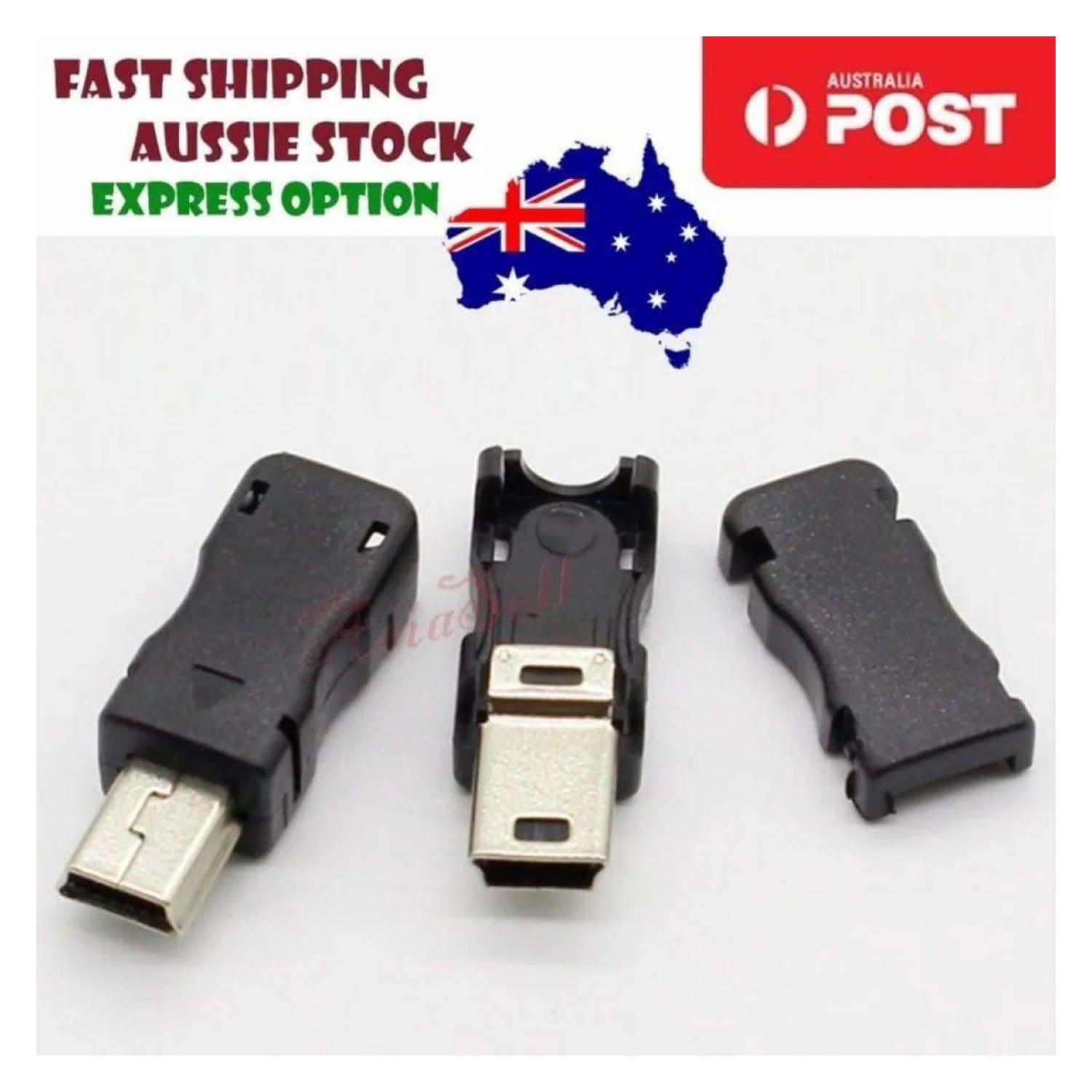 2pcs USB Adapters DIY Micro Mini Male Female Connector Parts Type A Sockets Pin | Asia Sell  -  Mini Male with Surround