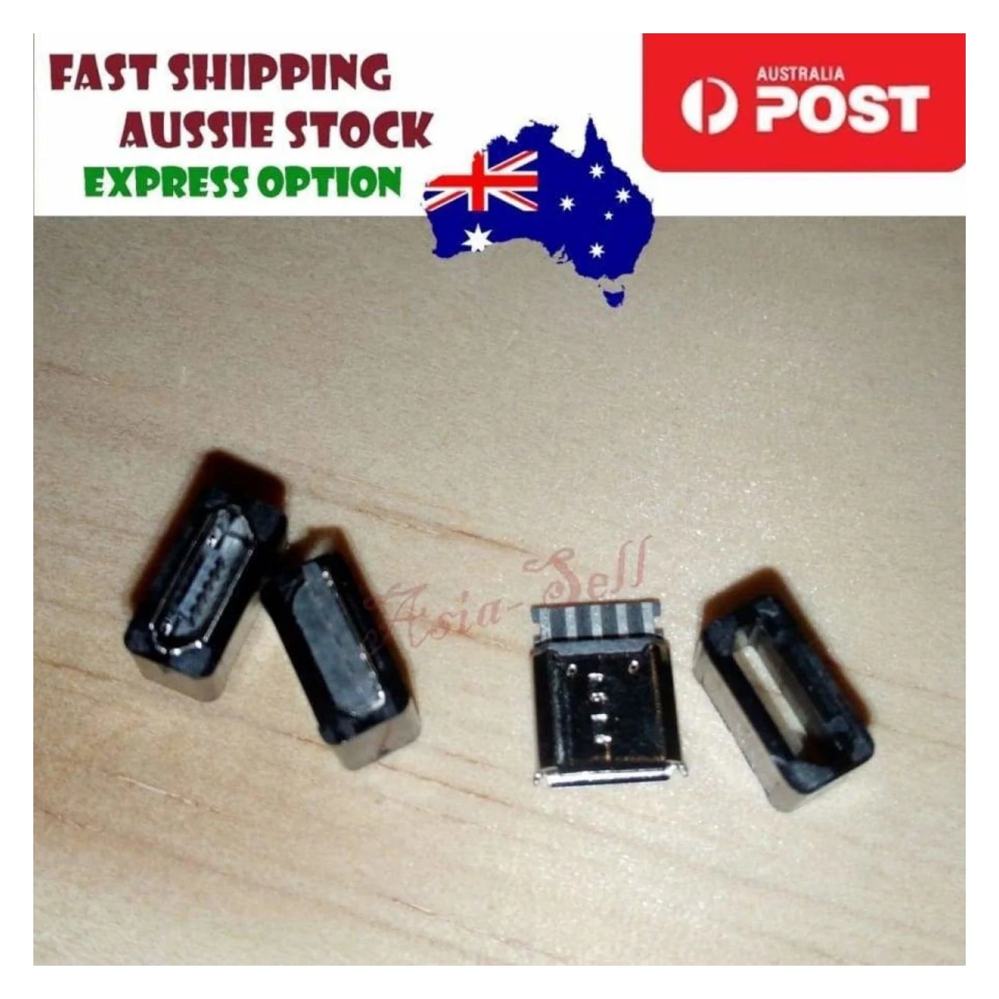 2pcs USB Adapters DIY Micro Mini Male Female Connector Parts Type A Sockets Pin | Asia Sell  -  Micro Female with Surround