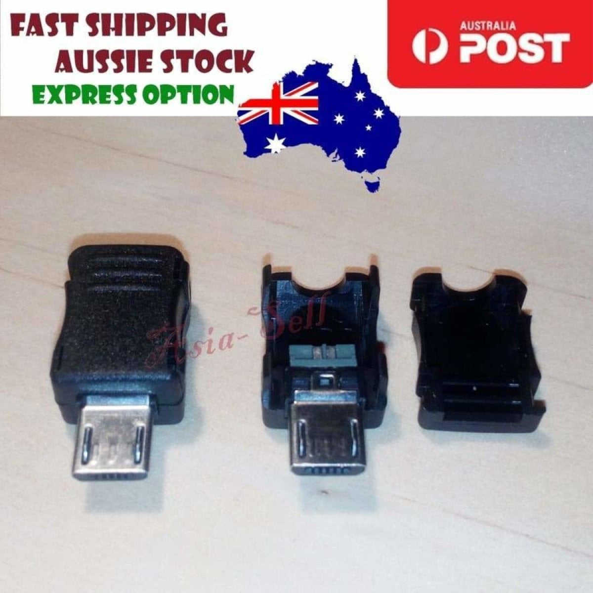 2pcs USB Adapters DIY Micro Mini Male Female Connector Parts Type A Sockets Pin | Asia Sell  -  Micro Male with Surround