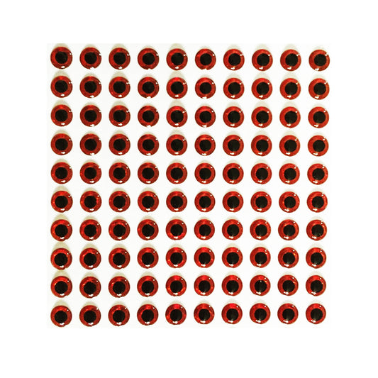 25pcs/250pcs Stick on Eyes 2.5mm to 18mm Holographic RED Fish Eyes Strong Stick