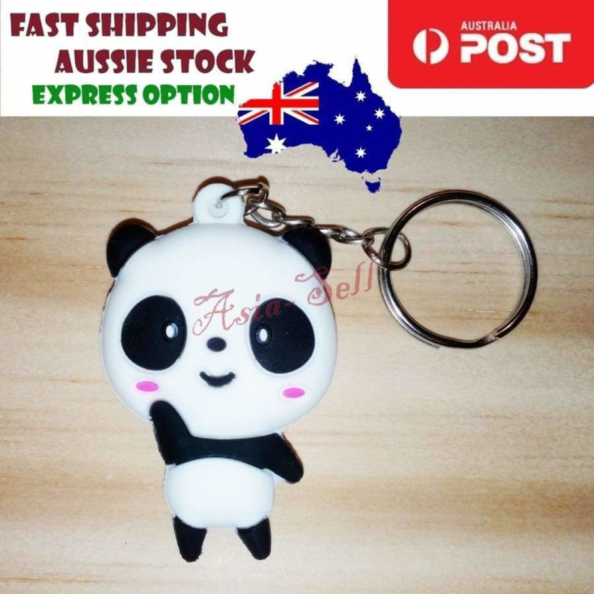 25mm Silver Keyring Cute 50mm Soft Panda Keychain Gift Key Ring Chain | Asia Sell