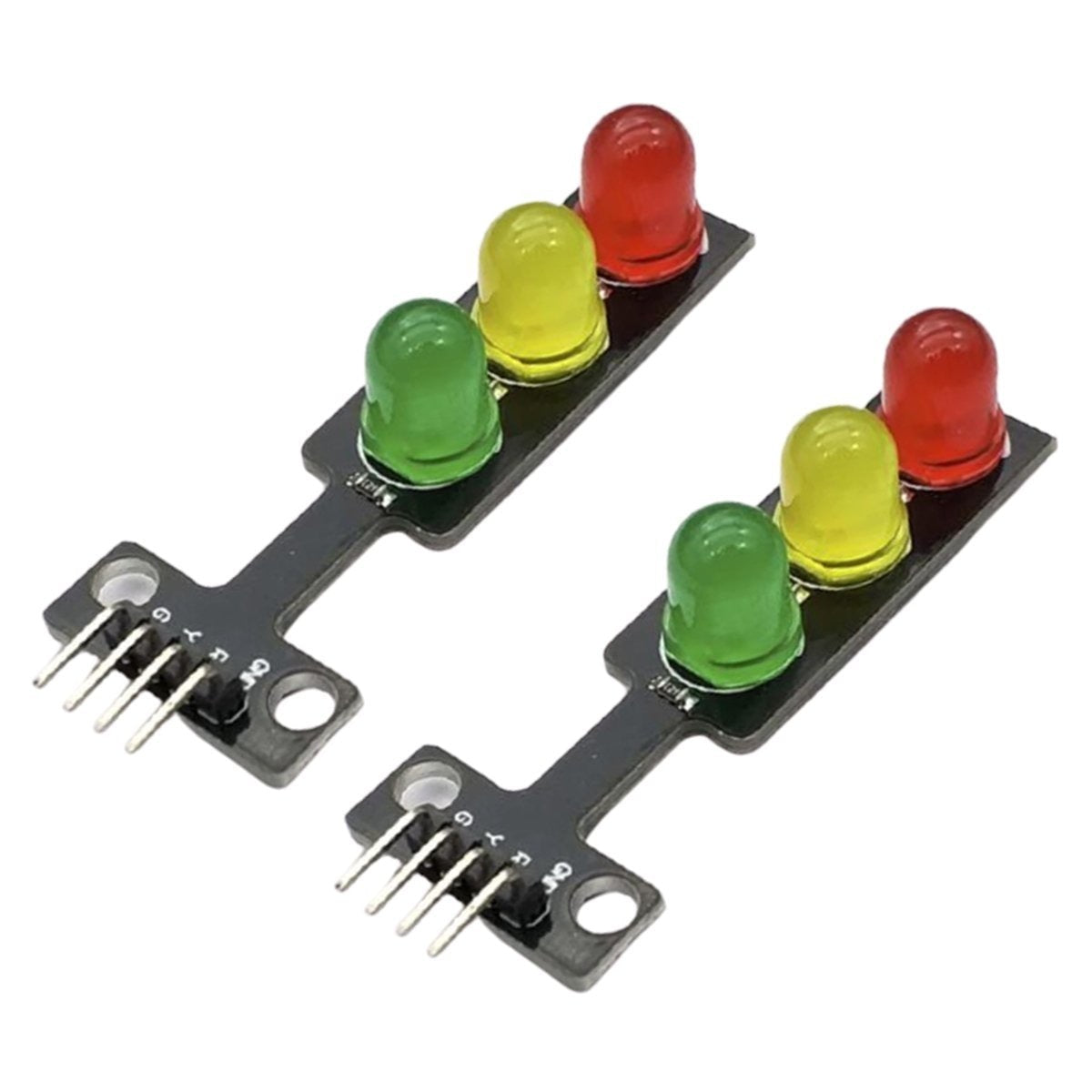 2pcs 5V Traffic Light System for Train Set Green Yellow Red LEDs Display LED