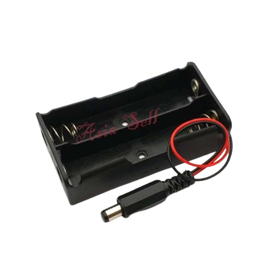 2Pcs 7.4V Battery Holder 2X18650 Plastic Box Case Dc Plug Jack Holders