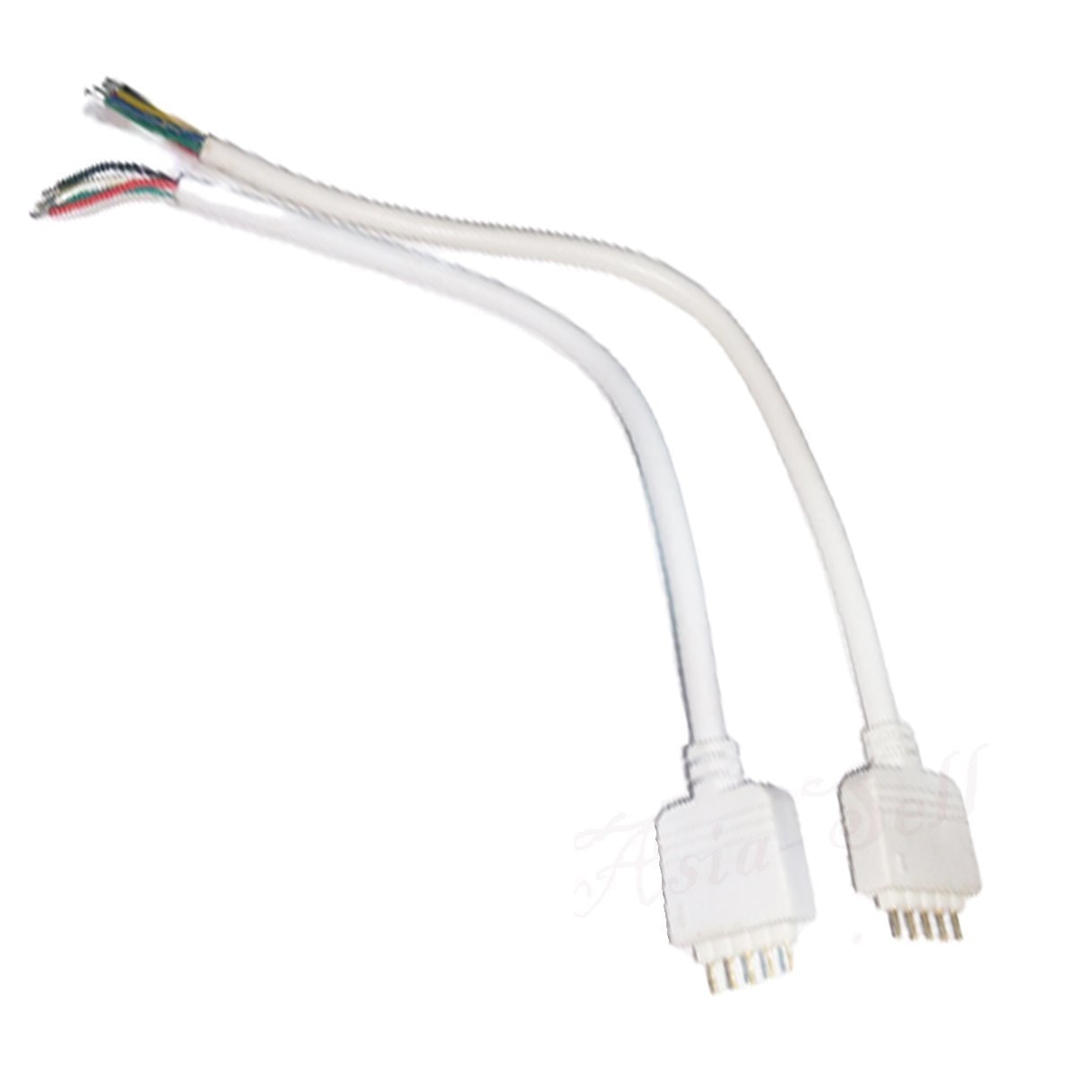 2Pcs Rgbw Male/female Led Strip Power Joiner Connector 5050 15Cm Rgbww Cables -
