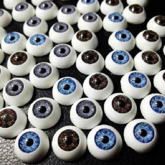 3 Pairs 16Mm Doll Eyes Blue Brown Grey Eyeballs Round Plastic Bear Reborn Dolls -