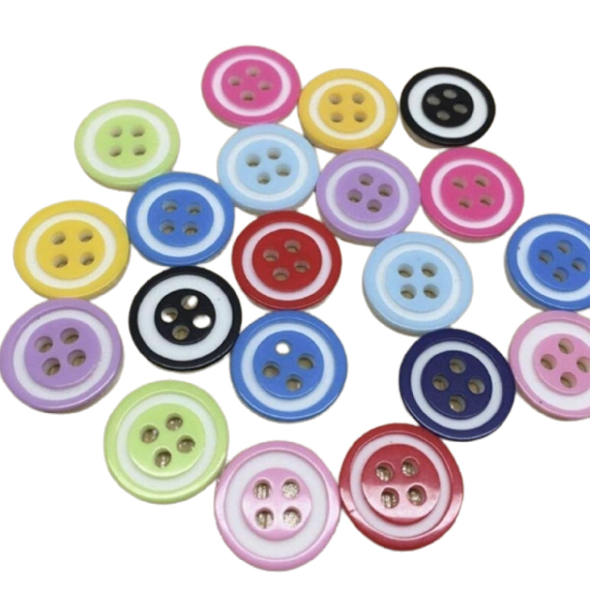 300Pcs 12.5Mm 4 Hole Buttons Mixed Colour Childrens Clothing Sewing