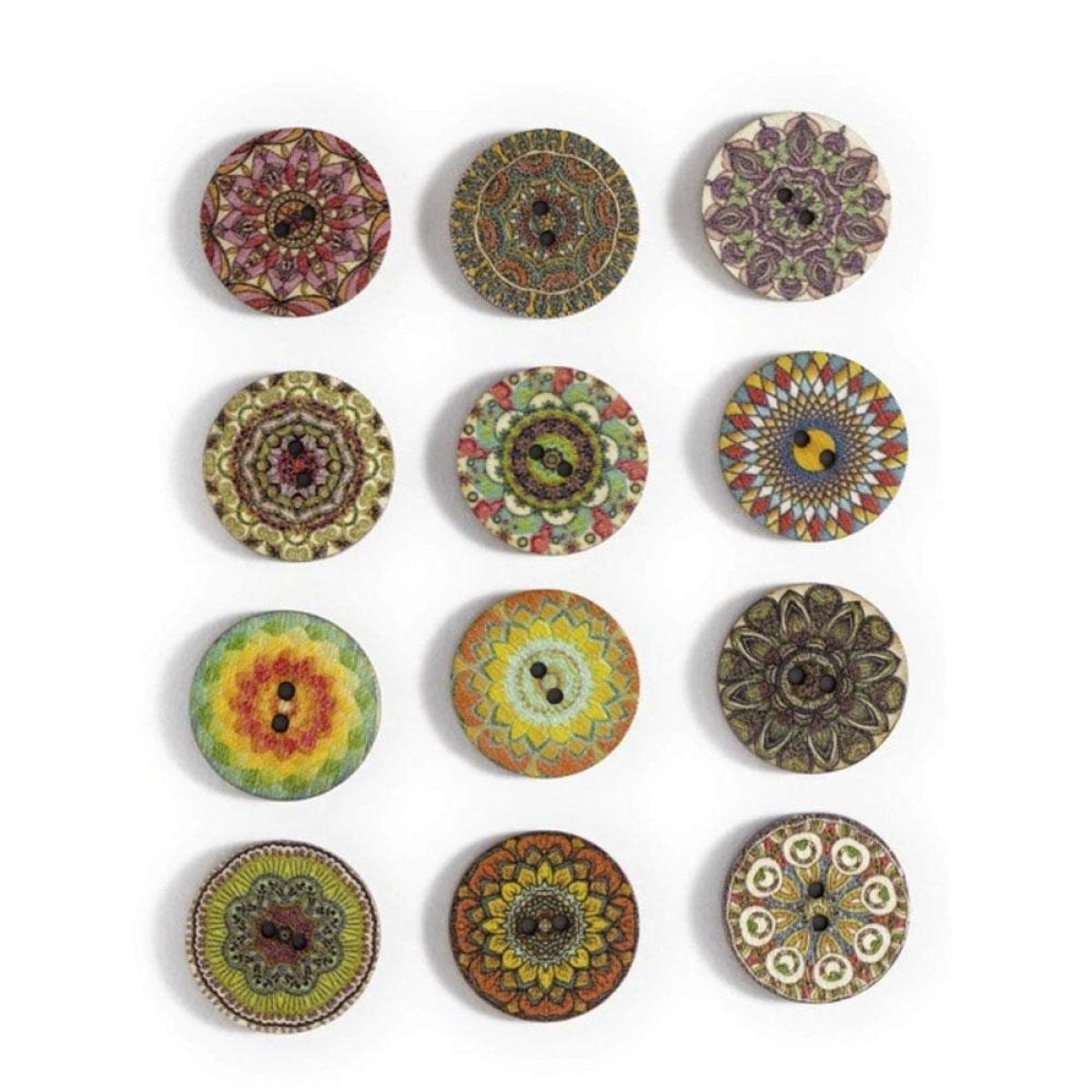 50x Retro Wood Buttons Handmade Scrapbooking Clothing 23mm Retro 3 | Asia Sell