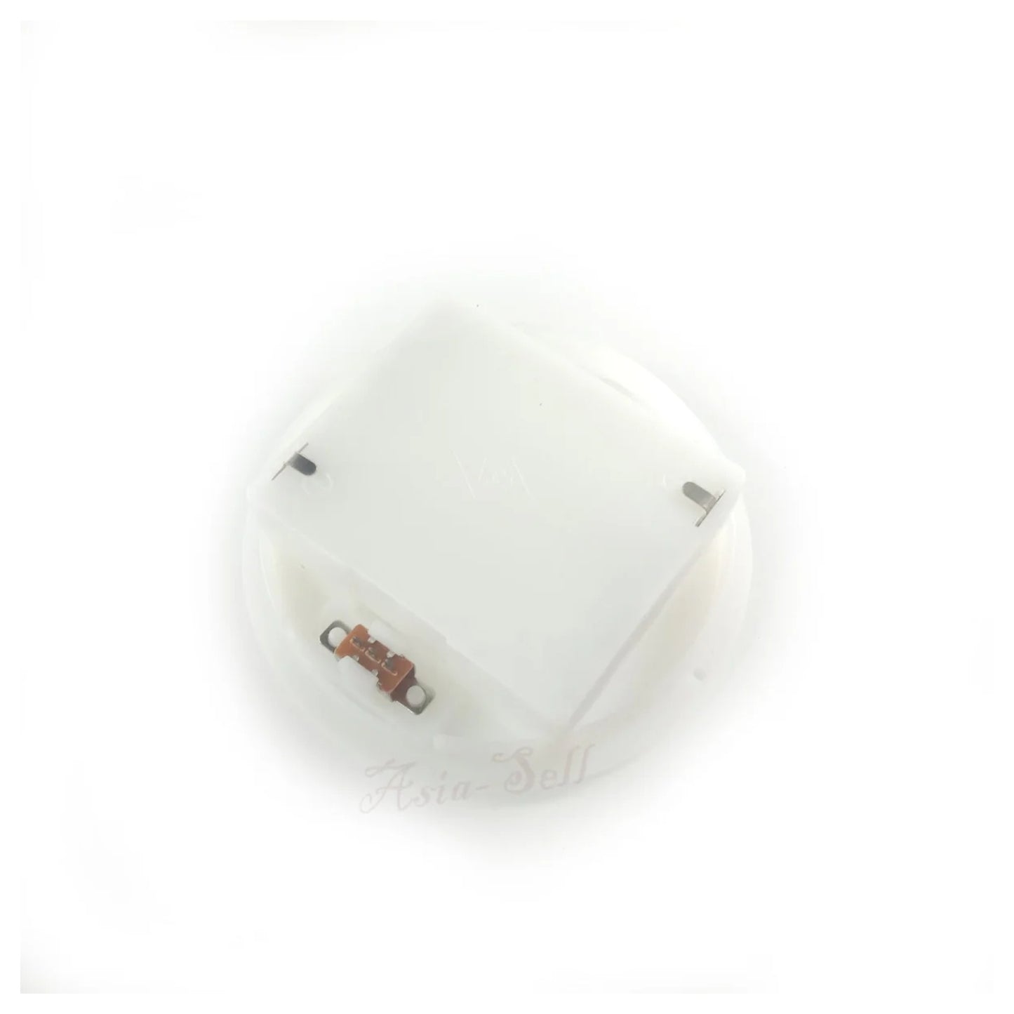 3Xaa White Round Battery Holder Panel Mount Case With Tabs Switch Lid Holders
