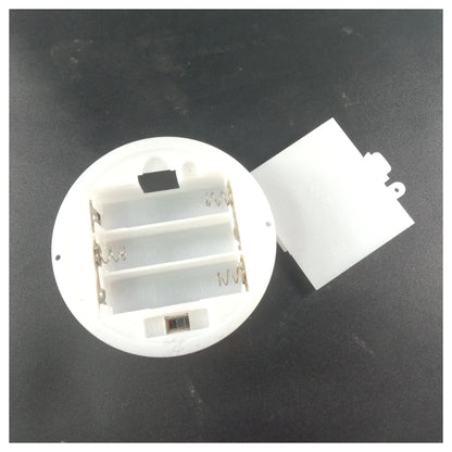 3Xaa White Round Battery Holder Panel Mount Case With Tabs Switch Lid Holders