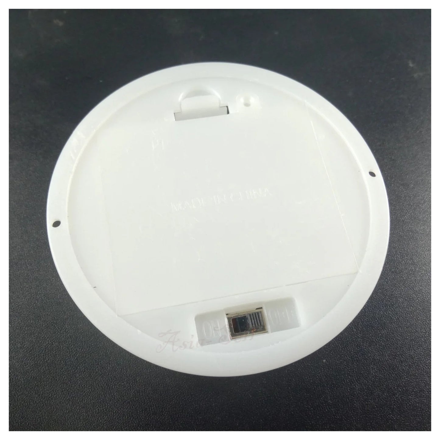 3Xaa White Round Battery Holder Panel Mount Case With Tabs Switch Lid Holders
