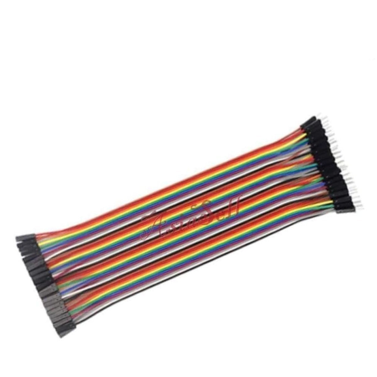 40Pcs 10Cm 2.54Mm Single 1Pin Male To Female Jumper Wire Cable Cables M-F - Breadboard