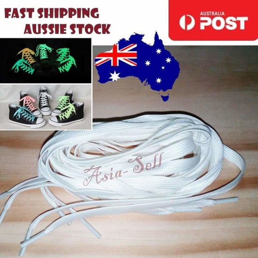 4pcs WHITE 80cm 32" Glow In The Dark Shoelaces Sports Sneaker Shoe Laces | Asia Sell