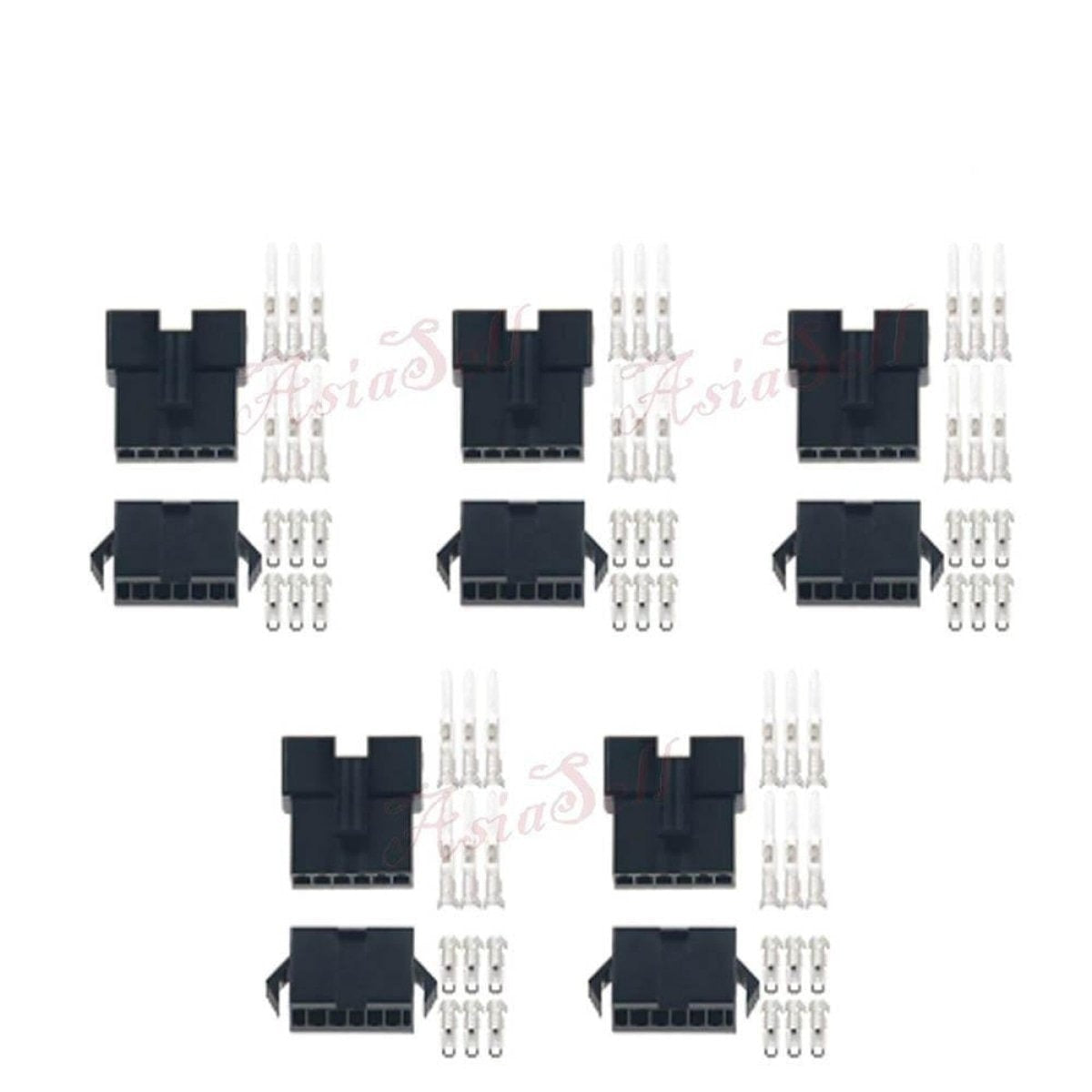 5 Pairs 2.54Mm Connector 6 Pin Cable Plug Male Female Connectors