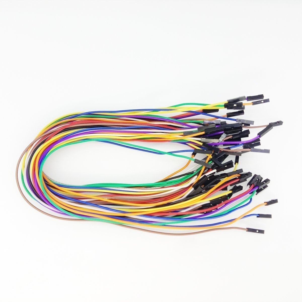 50Pcs 10Cm/20Cm/30Cm Jumper Wire Cables Breadboard Male Female 2.54Mm F-F 30Cm -