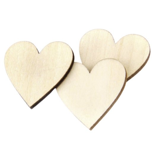 25Pcs 40Mm Wooden Love Hearts Diy Craft Wood Scrapbooking Toys And Educational