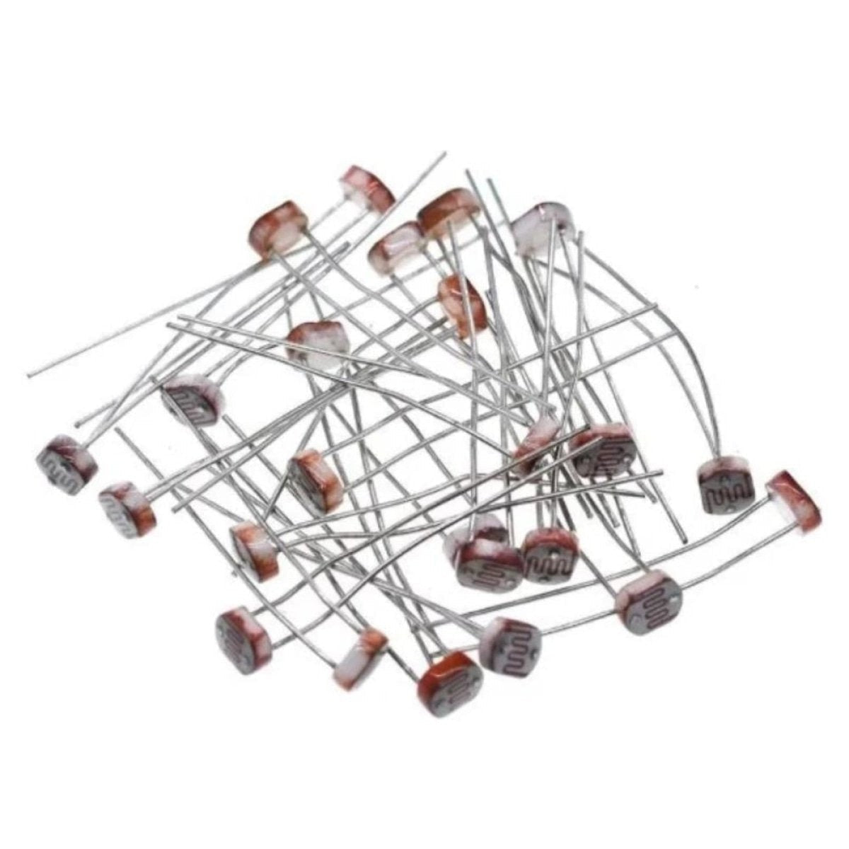 50Pcs 5Mm Photoresistor Gl5528 Ldr Photo Resistors Light-Dependent Sensor