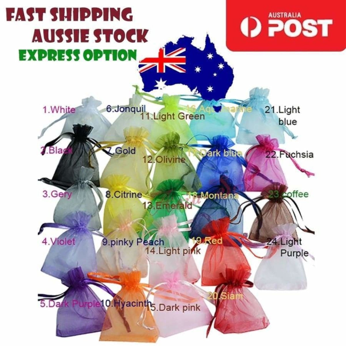 50pcs 7x9cm Gift Bags Jewelry Jewellery Wedding Party Decoration Organza Bag 7x9 | Asia Sell