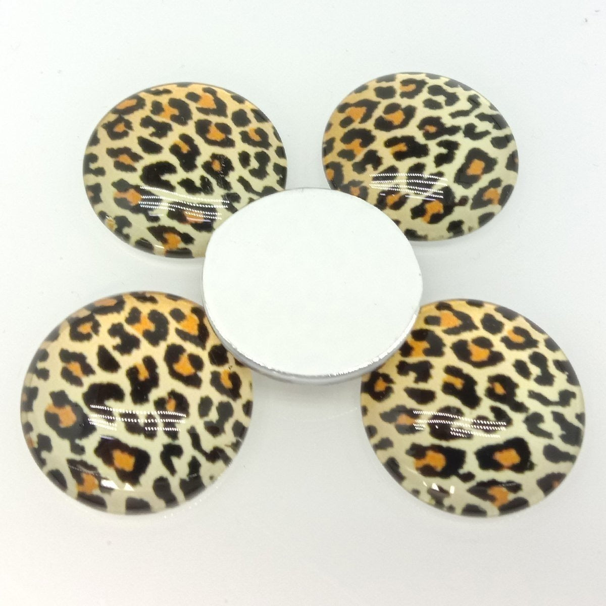 5pcs Leopard Print Leopard Skin Cabochon 25mm Glass Dome for Necklace Bracelet Large
