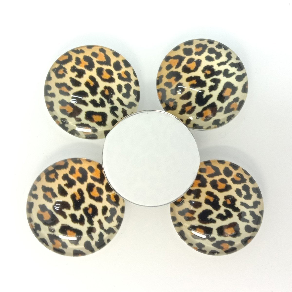 5Pcs Leopard Print Skin Cabochon 25Mm Glass Dome For Necklace Bracelet Large Cabochons