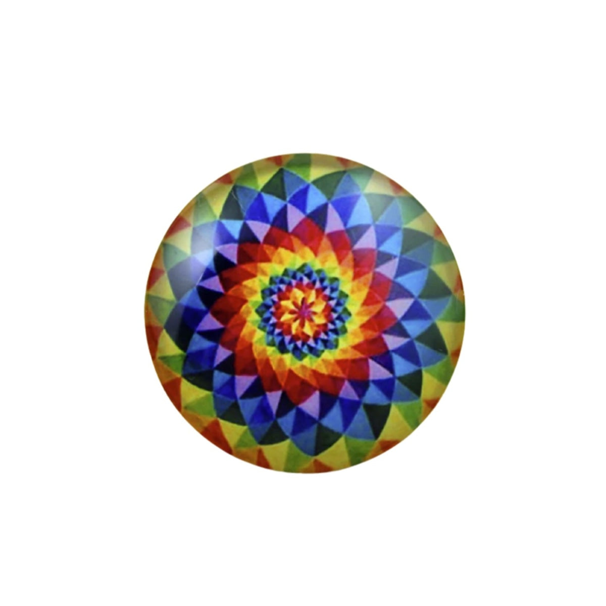 5Pcs Photo Glass Cabochons Mandala 30Mm