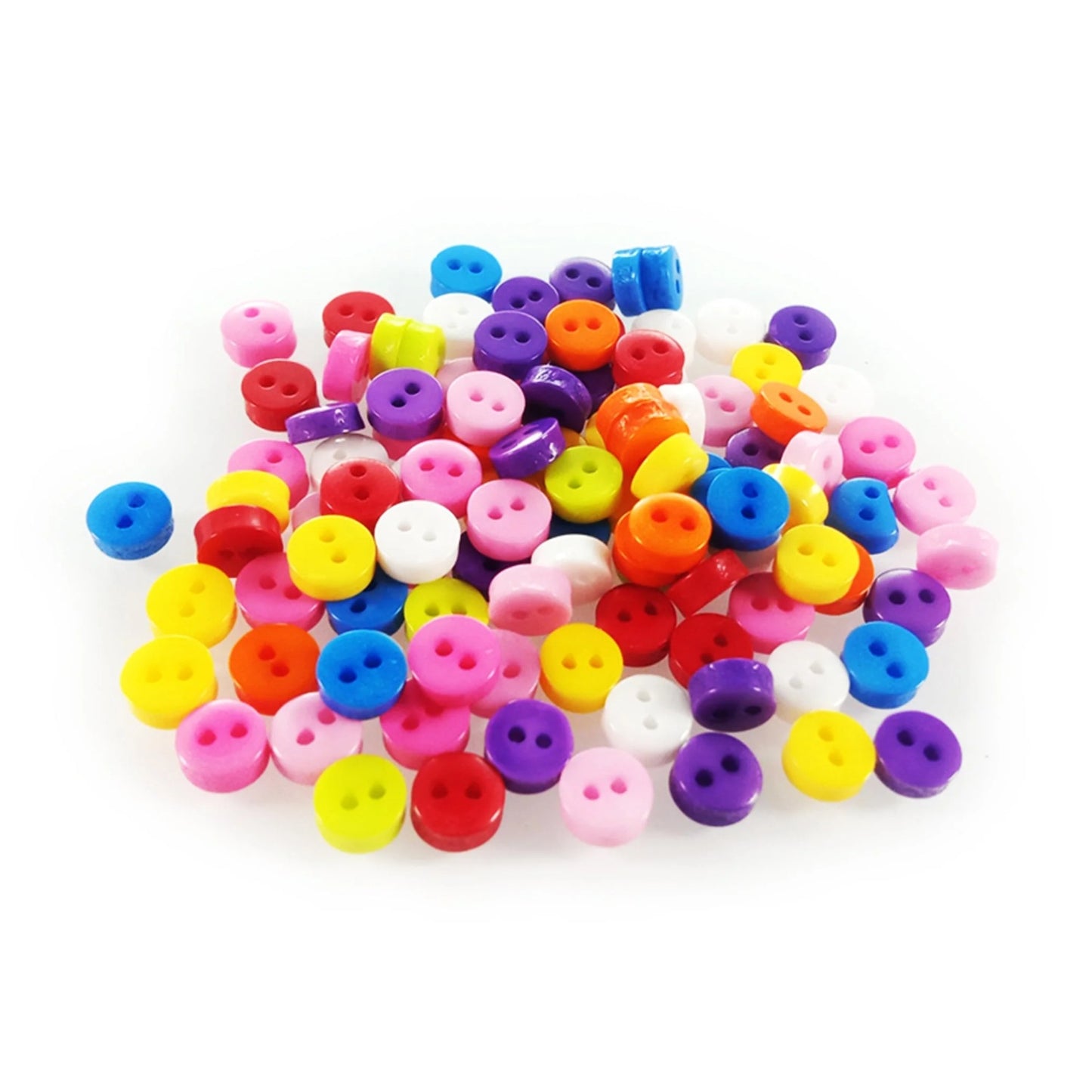20-5000pcs Stars Flowers Shaped 4mm 6mm Buttons Kid's Clothing Sewing Mixed Shapes Crafts - 6mm Round Set 2 / 20pcs