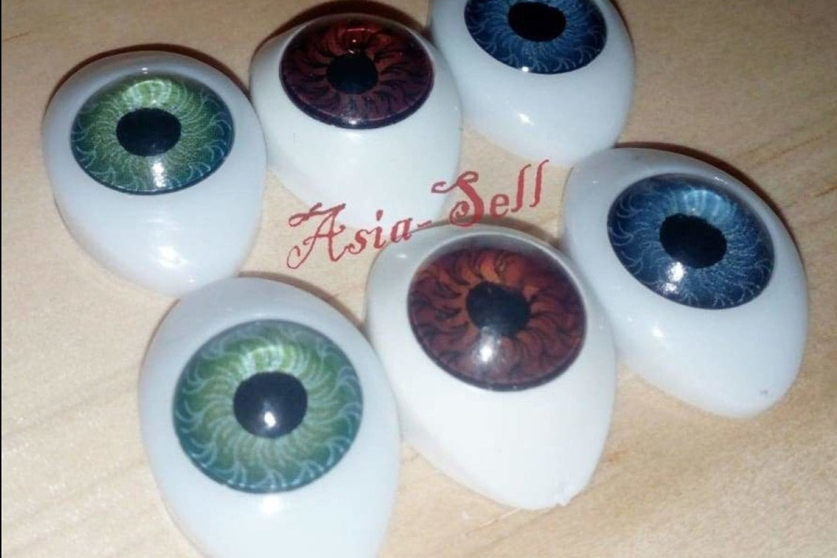 6pcs Oval Plastic Eyes 23 x 16mm 12mm Iris Reborn Dolls Green Grey Brown Doll | Asia Sell