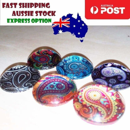 6pcs Quality Sea Shells Mandala Glass Cabochon 20mm DIY Bracelet Necklace Earrings | Asia Sell