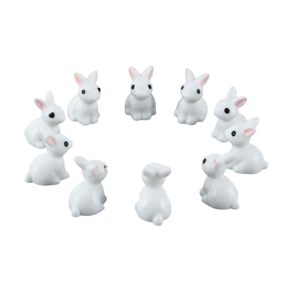 10Pcs Miniature Mini Garden Cow Rabbit Turtle Duck Unicorn Animal Figurines Rabbits Toys And