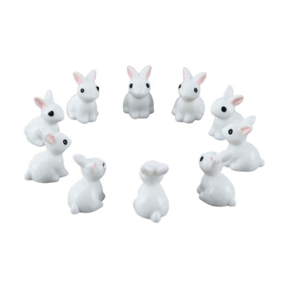 10Pcs Miniature Mini Garden Cow Rabbit Turtle Duck Unicorn Animal Figurines Rabbits Toys And