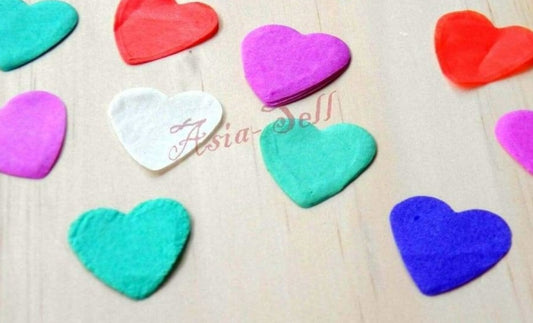 900pcs Confetti Hearts Paper Wedding Valentines 25mm Blue Red White Green Pink | Asia Sell