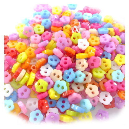 20-5000pcs Stars Flowers Shaped 4mm 6mm Buttons Kid's Clothing Sewing Mixed Shapes Crafts