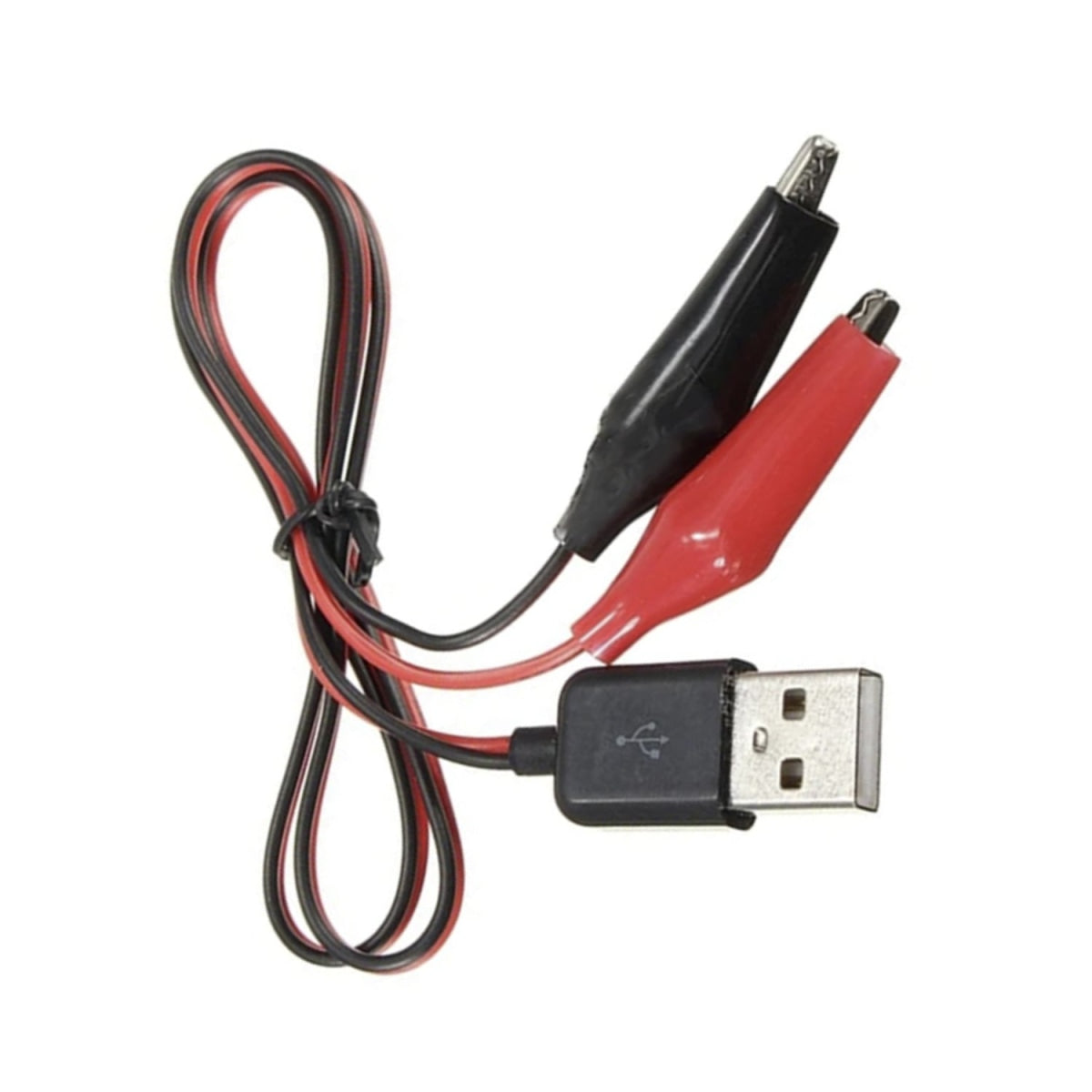 Alligator Test Clips To Usb Male Connector Power Supply Adapter Wire 60Cm