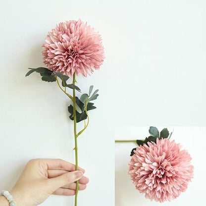 Artificial Flowers Pompom Fake Flowers Silk White Pink Flower Ball Wedding Party  | Asia Sell | Pink Pompom