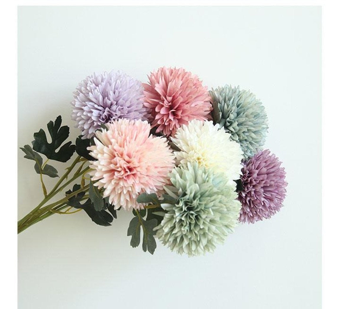 Artificial Flowers Pompom Fake Flowers Silk White Pink Flower Ball Wedding Party  | Asia Sell | Light Purple