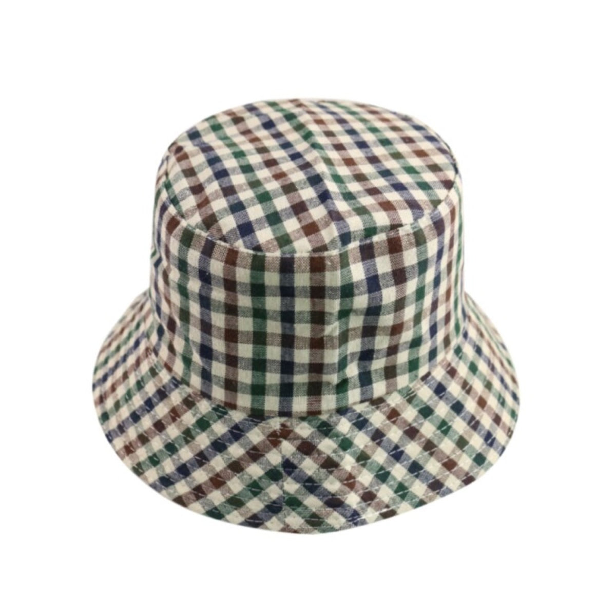 Reversible Black White Cow Pattern Colourful Checkerboard Bucket Hats Fisherman Caps Checked 2