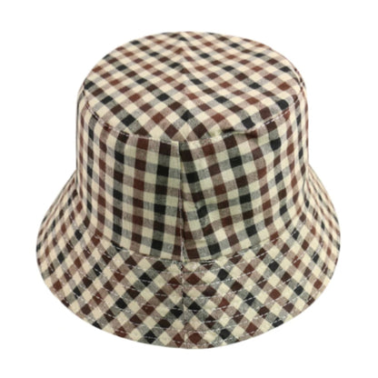 Reversible Black White Cow Pattern Colourful Checkerboard Bucket Hats Fisherman Caps Checked 3