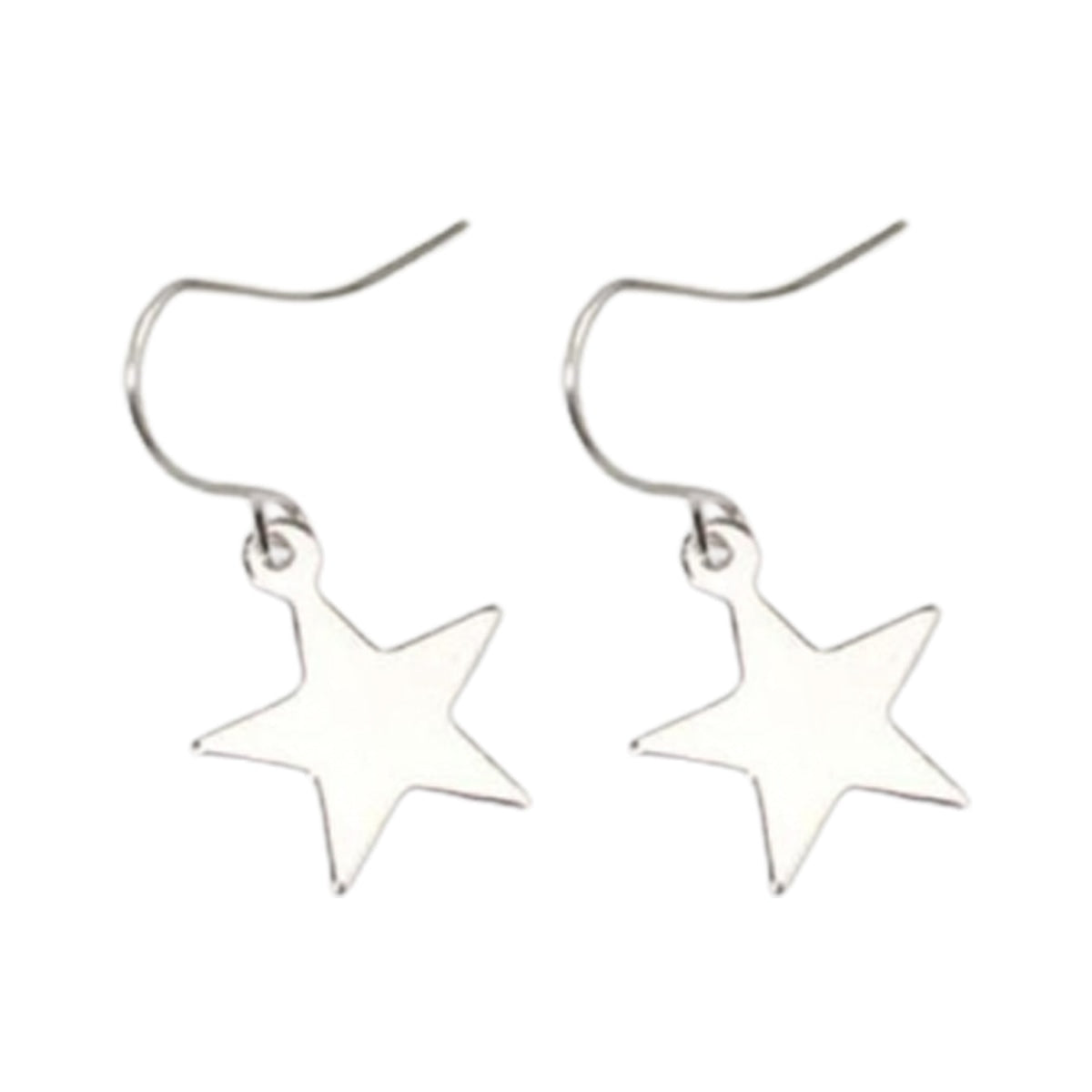 1Pair Earrings Small 13Mm Stars Tassel Gold Or Silver Colour Fashion
