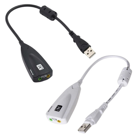 External USB Sound Card 7.1 Adapter 5HV2 USB to 3D CH Sound Audio Headset Microphone 3.5mm Jack For Laptop PC