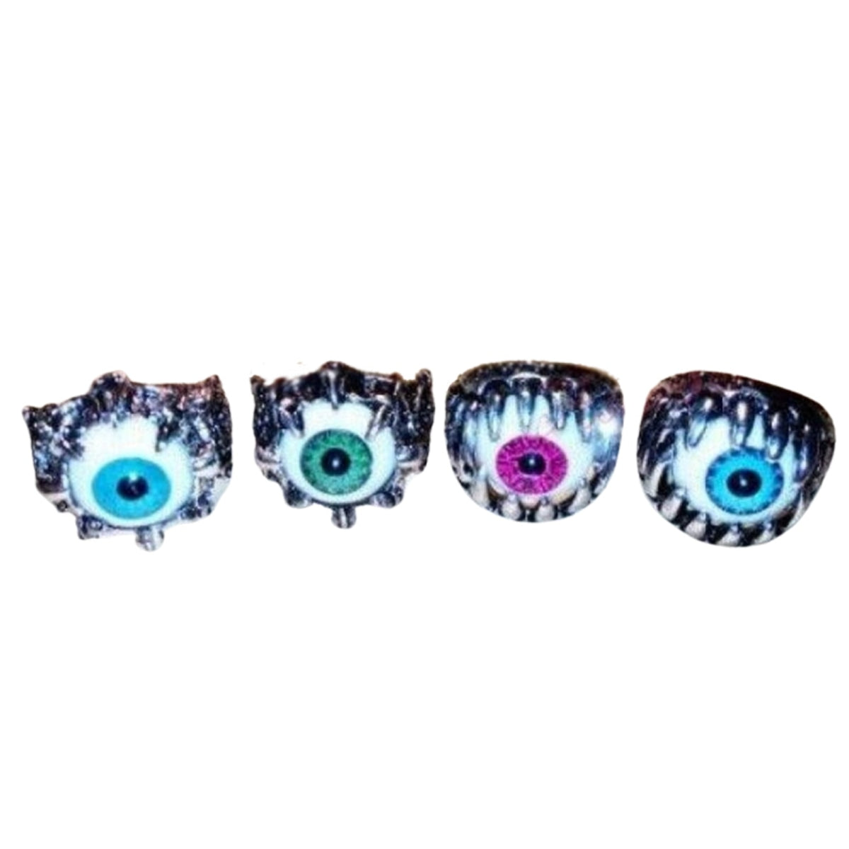 Eyeball Ring Eyeballs Rings Claw Claws Pink Blue Green Size Sizes 8-11